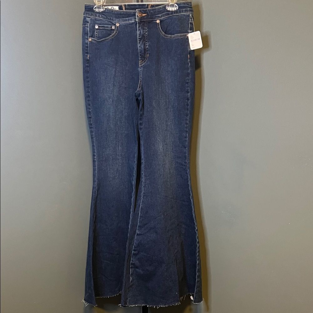 We The Free Dark Indigo Flare Jeans